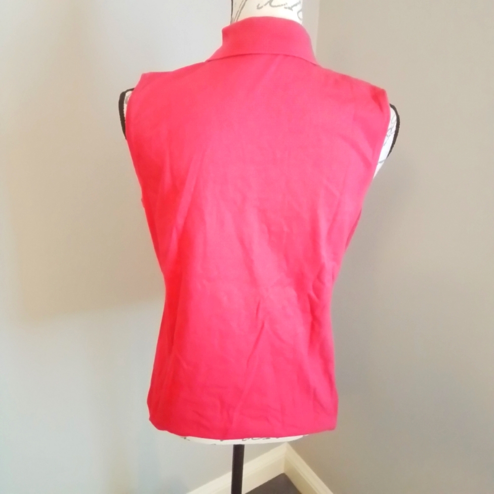 Magnolia Lane The Masters Sleeveless Polo Shirt Pink - M - Picture 4 of 7
